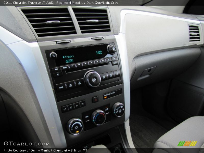 Red Jewel Metallic / Dark Gray/Light Gray 2011 Chevrolet Traverse LT AWD