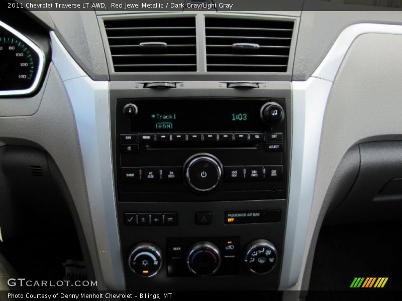 Red Jewel Metallic / Dark Gray/Light Gray 2011 Chevrolet Traverse LT AWD