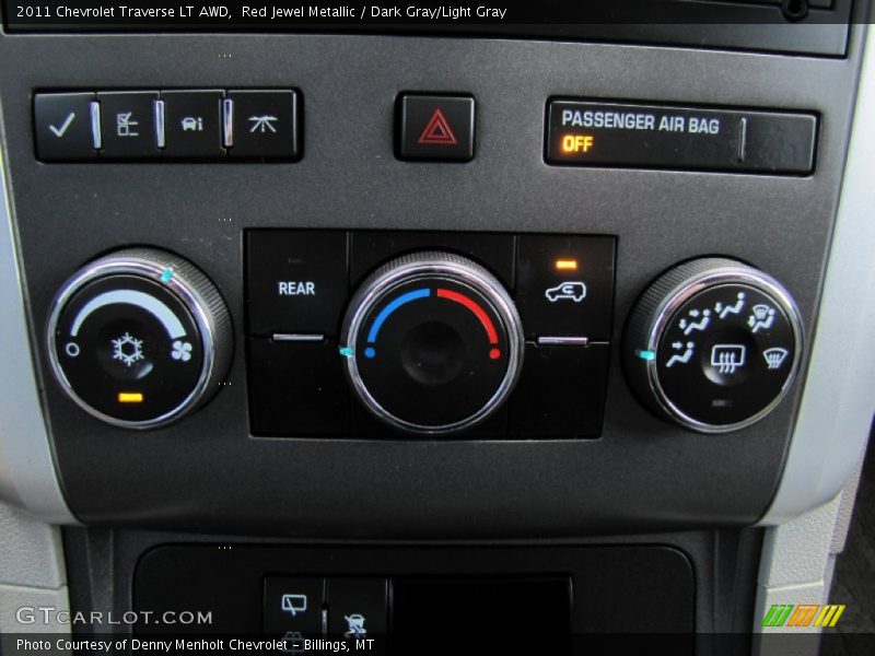 Red Jewel Metallic / Dark Gray/Light Gray 2011 Chevrolet Traverse LT AWD