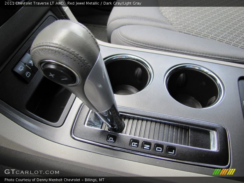Red Jewel Metallic / Dark Gray/Light Gray 2011 Chevrolet Traverse LT AWD