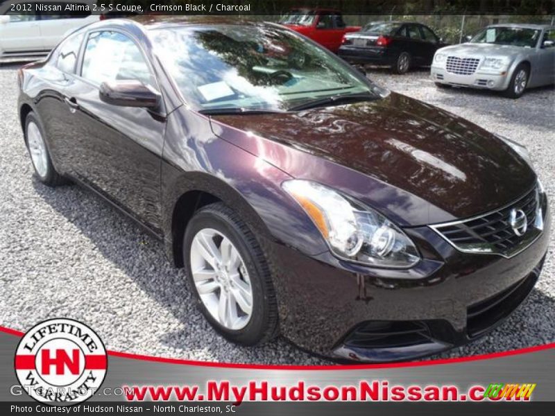 Crimson Black / Charcoal 2012 Nissan Altima 2.5 S Coupe