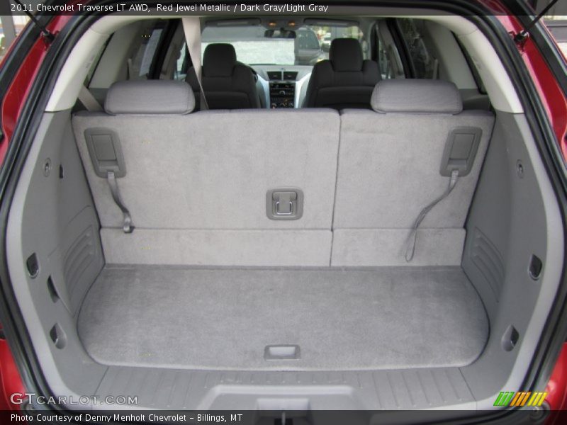 Red Jewel Metallic / Dark Gray/Light Gray 2011 Chevrolet Traverse LT AWD