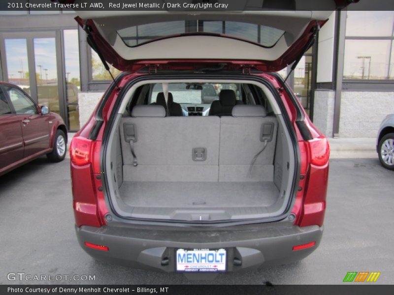 Red Jewel Metallic / Dark Gray/Light Gray 2011 Chevrolet Traverse LT AWD