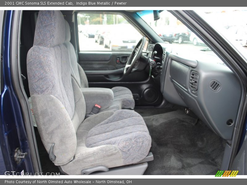 Indigo Blue Metallic / Pewter 2001 GMC Sonoma SLS Extended Cab
