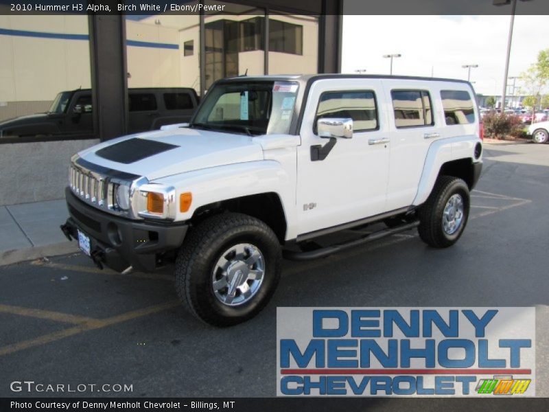 Birch White / Ebony/Pewter 2010 Hummer H3 Alpha