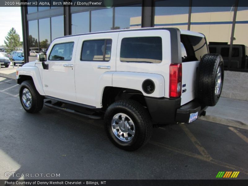 Birch White / Ebony/Pewter 2010 Hummer H3 Alpha