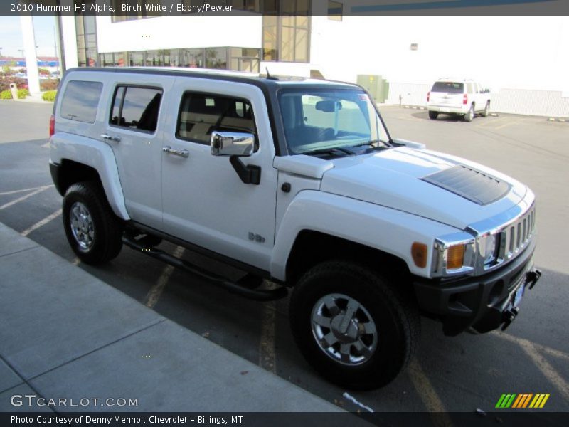 Birch White / Ebony/Pewter 2010 Hummer H3 Alpha