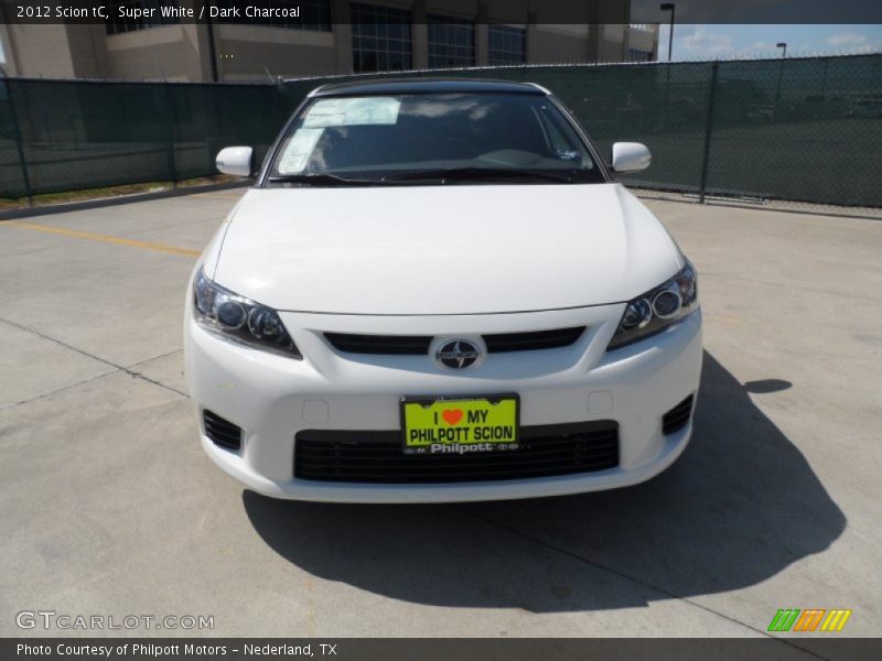 Super White / Dark Charcoal 2012 Scion tC