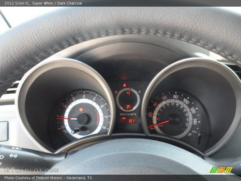 Super White / Dark Charcoal 2012 Scion tC