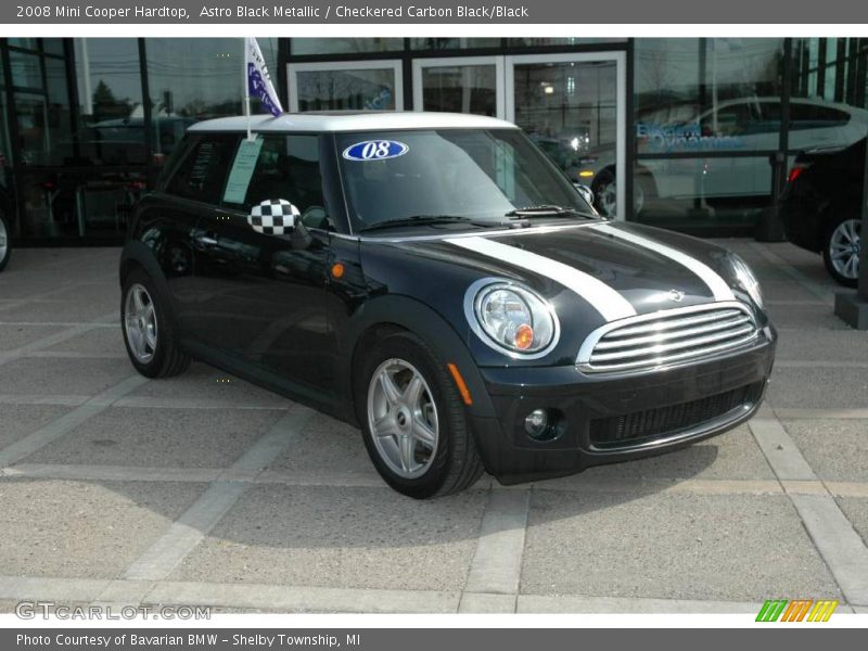 Astro Black Metallic / Checkered Carbon Black/Black 2008 Mini Cooper Hardtop