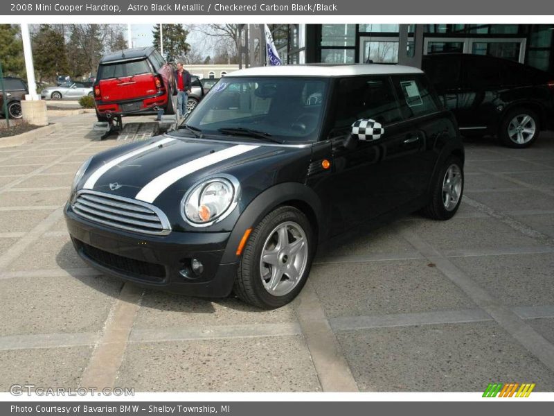 Astro Black Metallic / Checkered Carbon Black/Black 2008 Mini Cooper Hardtop