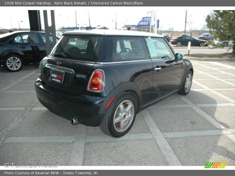 Astro Black Metallic / Checkered Carbon Black/Black 2008 Mini Cooper Hardtop