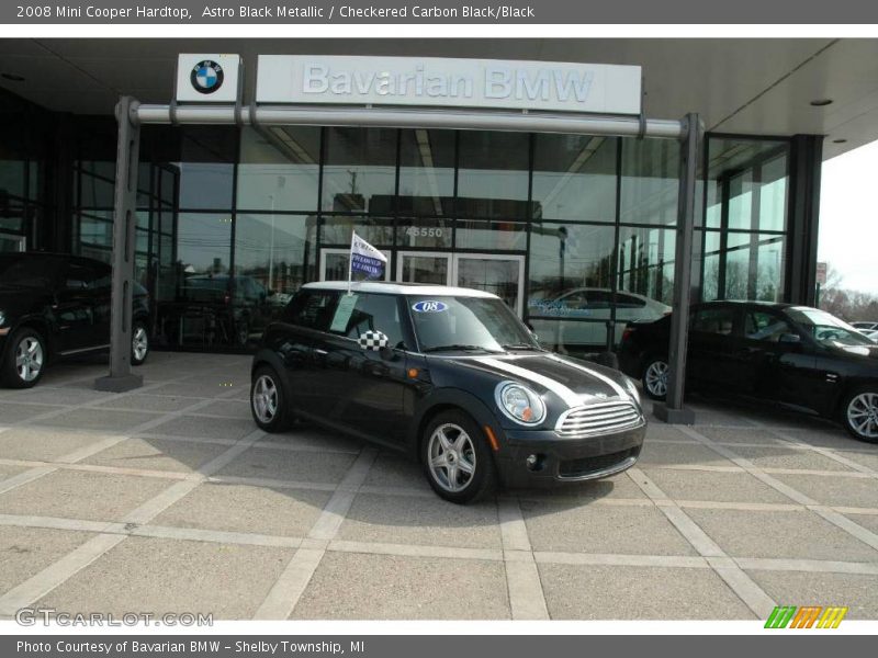 Astro Black Metallic / Checkered Carbon Black/Black 2008 Mini Cooper Hardtop