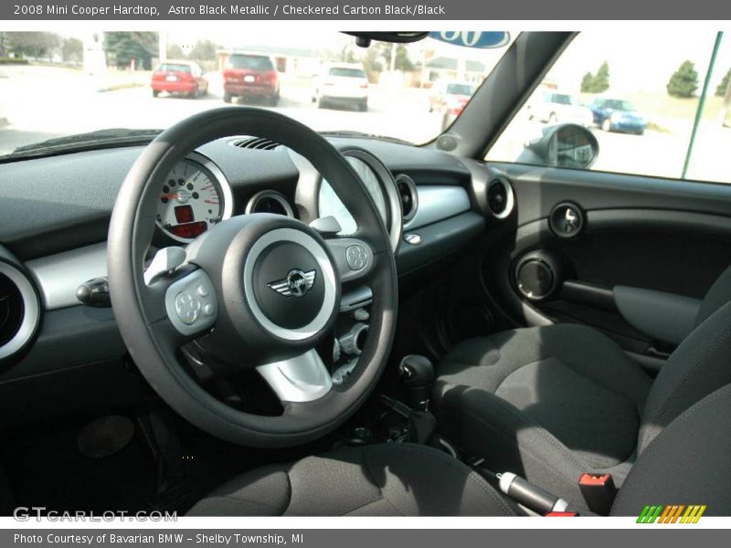 Astro Black Metallic / Checkered Carbon Black/Black 2008 Mini Cooper Hardtop