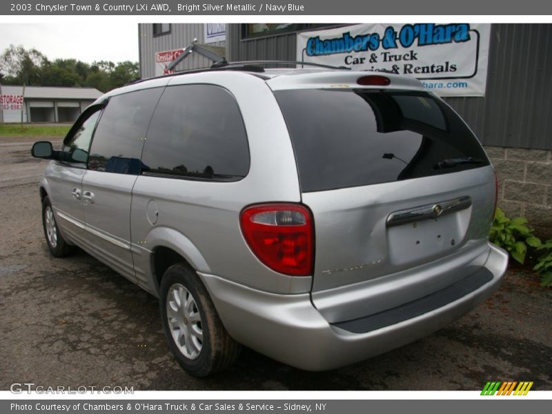 Bright Silver Metallic / Navy Blue 2003 Chrysler Town & Country LXi AWD