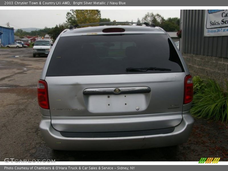 Bright Silver Metallic / Navy Blue 2003 Chrysler Town & Country LXi AWD