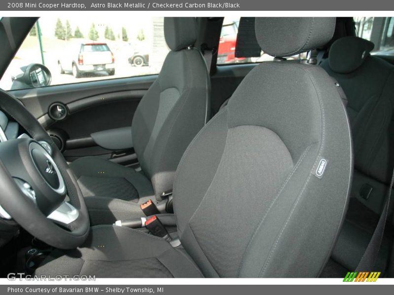 Astro Black Metallic / Checkered Carbon Black/Black 2008 Mini Cooper Hardtop