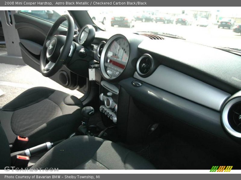 Astro Black Metallic / Checkered Carbon Black/Black 2008 Mini Cooper Hardtop