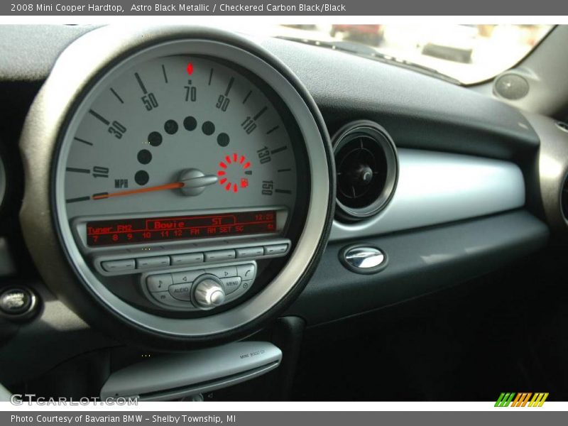 Astro Black Metallic / Checkered Carbon Black/Black 2008 Mini Cooper Hardtop
