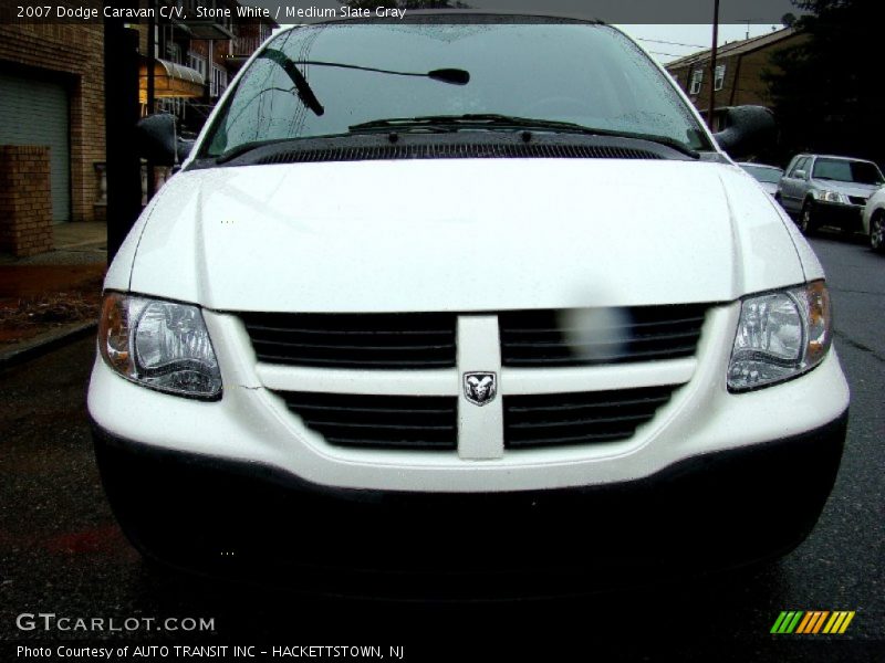 Stone White / Medium Slate Gray 2007 Dodge Caravan C/V