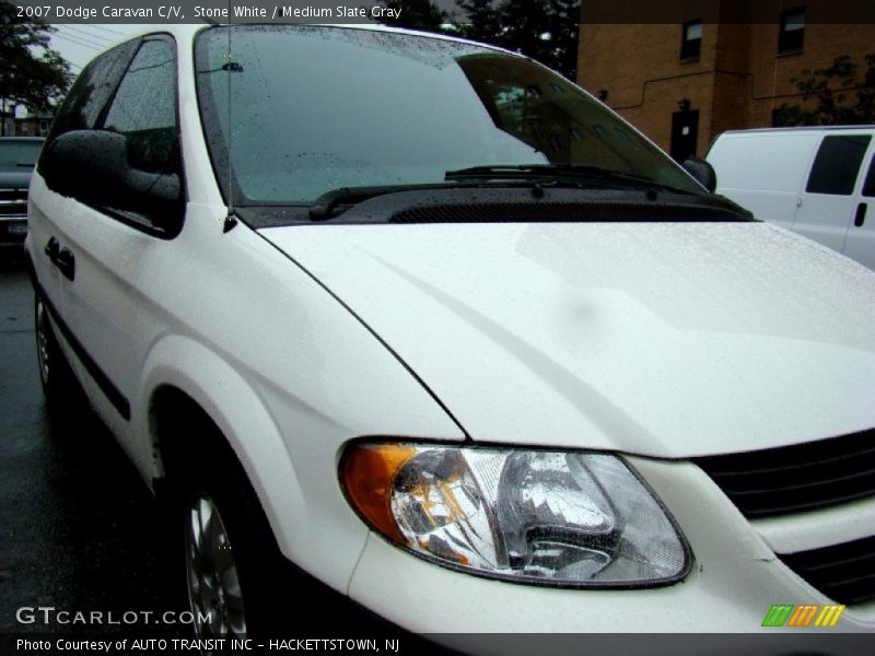 Stone White / Medium Slate Gray 2007 Dodge Caravan C/V