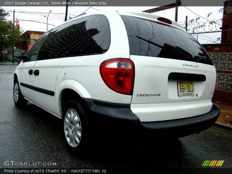 Stone White / Medium Slate Gray 2007 Dodge Caravan C/V
