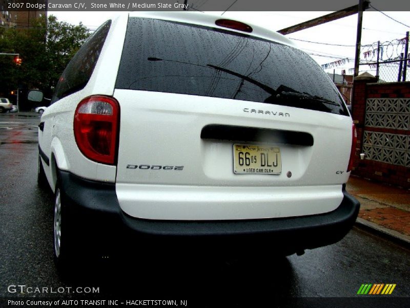 Stone White / Medium Slate Gray 2007 Dodge Caravan C/V