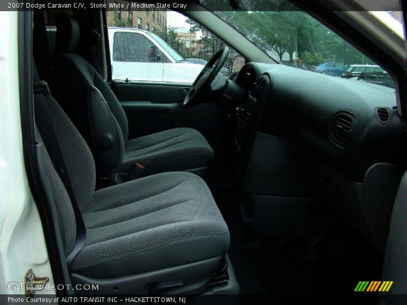 Stone White / Medium Slate Gray 2007 Dodge Caravan C/V