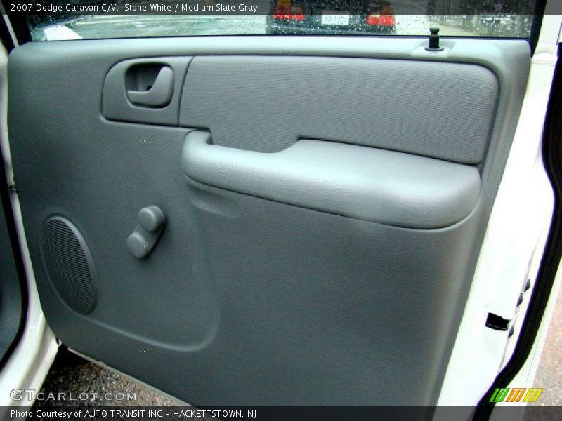 Stone White / Medium Slate Gray 2007 Dodge Caravan C/V