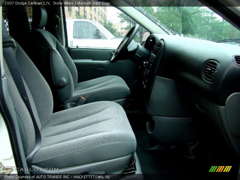 Stone White / Medium Slate Gray 2007 Dodge Caravan C/V