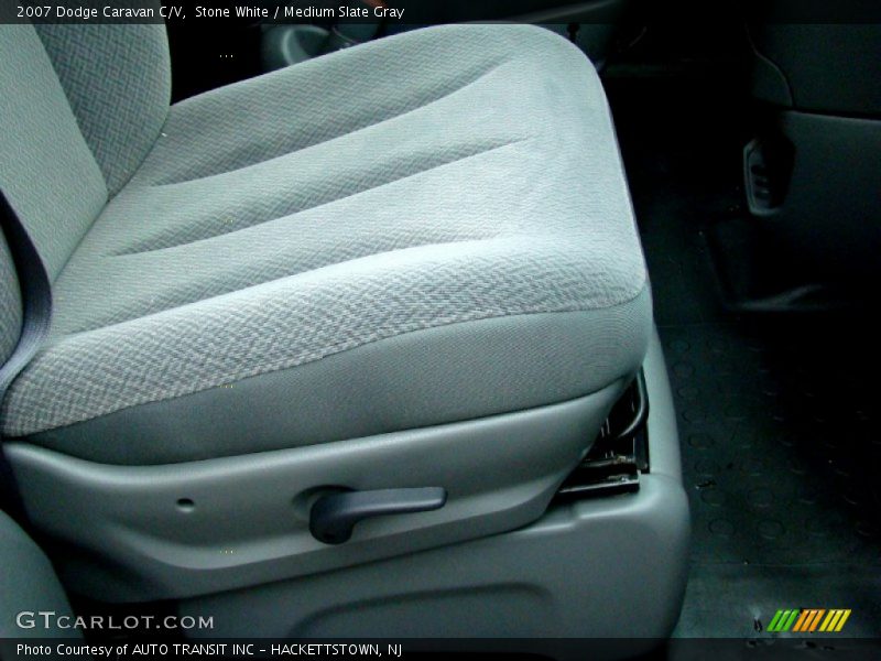 Stone White / Medium Slate Gray 2007 Dodge Caravan C/V