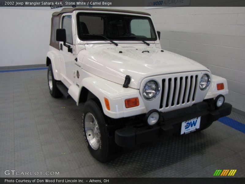 Stone White / Camel Beige 2002 Jeep Wrangler Sahara 4x4