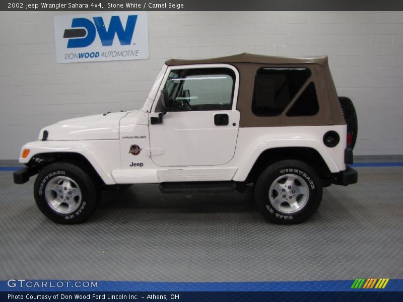 Stone White / Camel Beige 2002 Jeep Wrangler Sahara 4x4