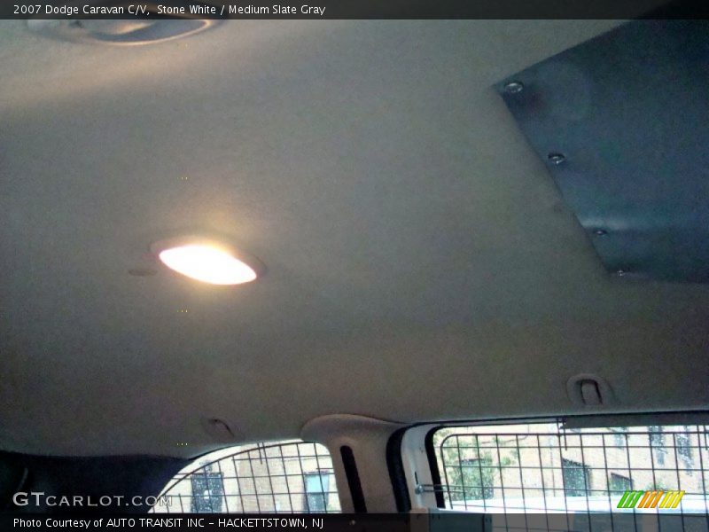 Stone White / Medium Slate Gray 2007 Dodge Caravan C/V