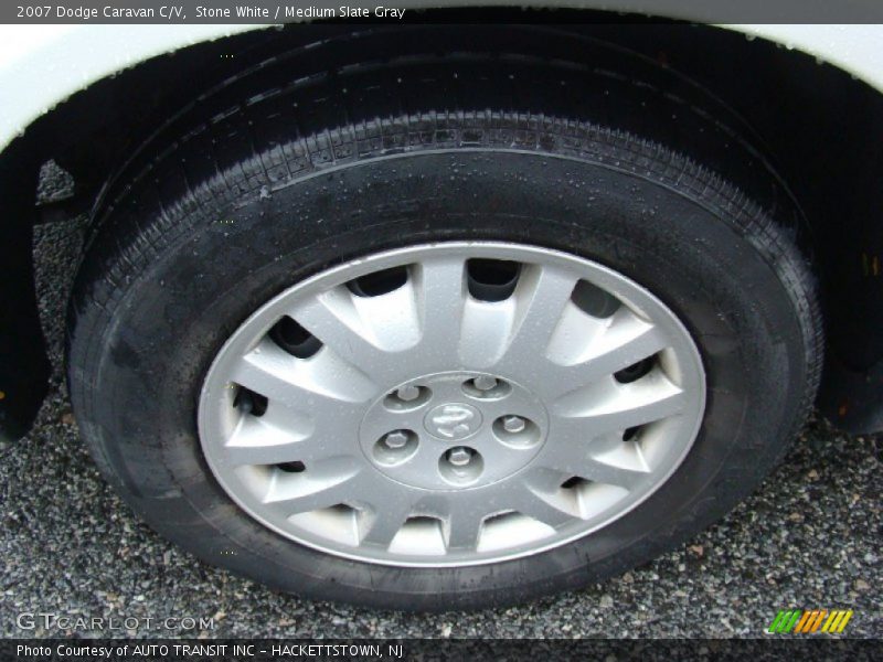 Stone White / Medium Slate Gray 2007 Dodge Caravan C/V