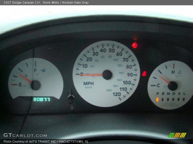 Stone White / Medium Slate Gray 2007 Dodge Caravan C/V