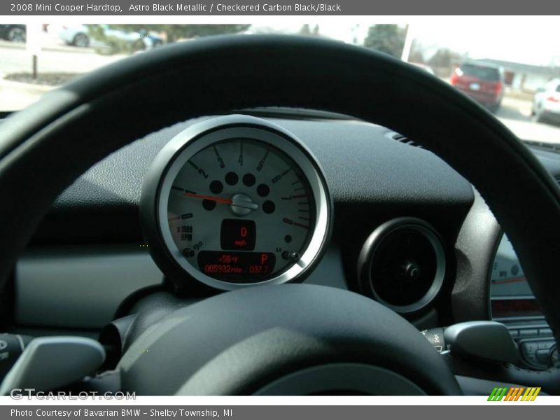 Astro Black Metallic / Checkered Carbon Black/Black 2008 Mini Cooper Hardtop