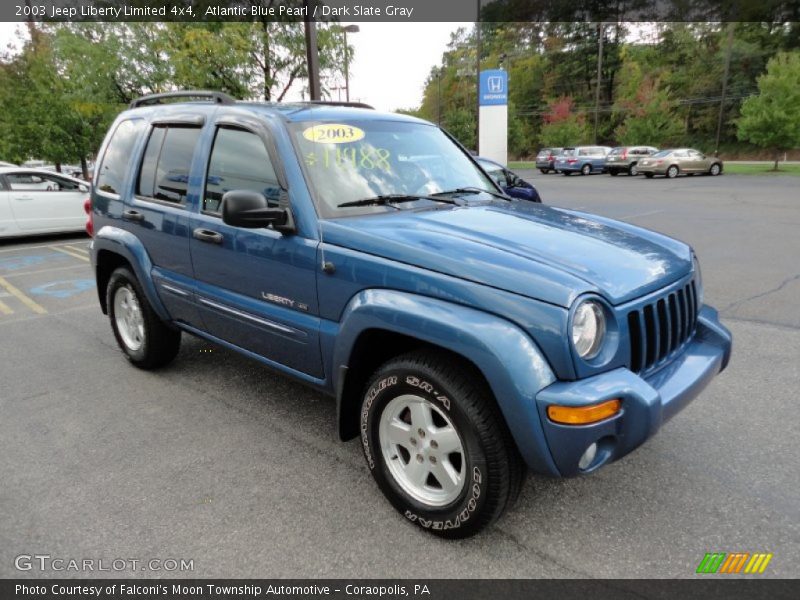 Atlantic Blue Pearl / Dark Slate Gray 2003 Jeep Liberty Limited 4x4