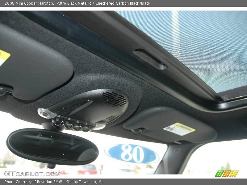 Astro Black Metallic / Checkered Carbon Black/Black 2008 Mini Cooper Hardtop