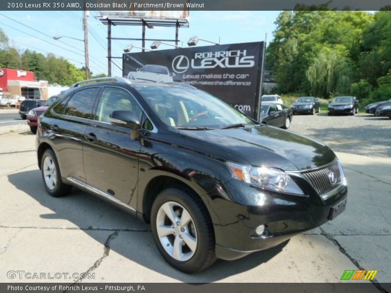 Obsidian Black / Parchment/Brown Walnut 2010 Lexus RX 350 AWD