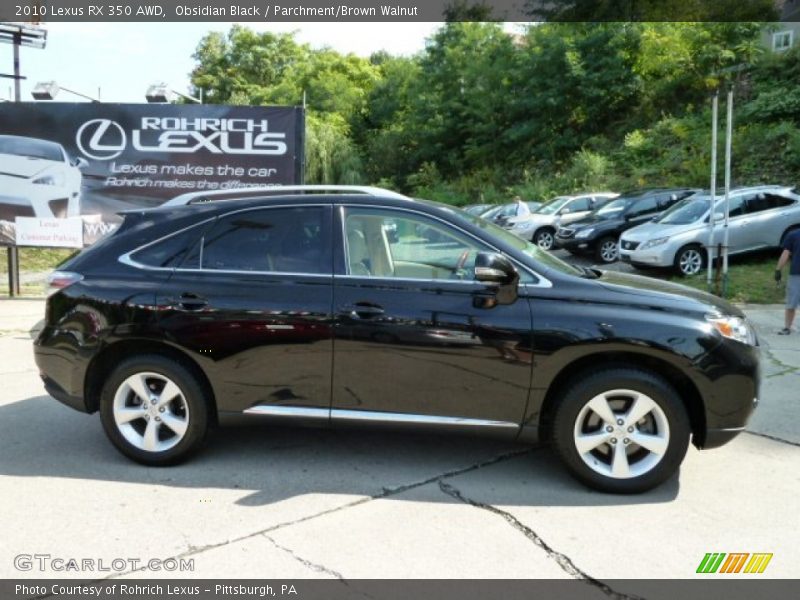 Obsidian Black / Parchment/Brown Walnut 2010 Lexus RX 350 AWD