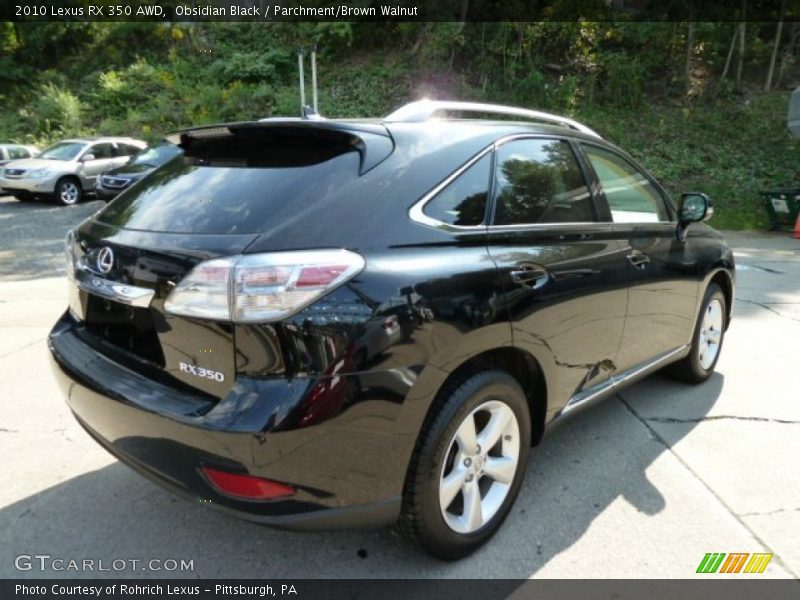 Obsidian Black / Parchment/Brown Walnut 2010 Lexus RX 350 AWD