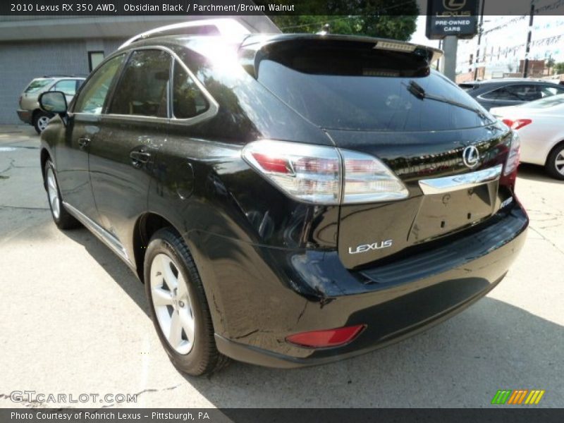 Obsidian Black / Parchment/Brown Walnut 2010 Lexus RX 350 AWD