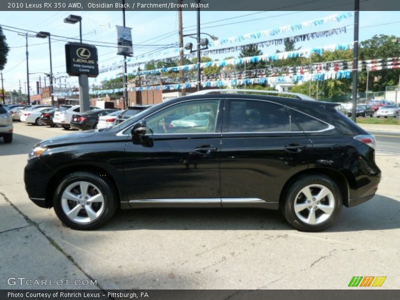 Obsidian Black / Parchment/Brown Walnut 2010 Lexus RX 350 AWD
