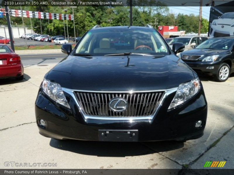 Obsidian Black / Parchment/Brown Walnut 2010 Lexus RX 350 AWD