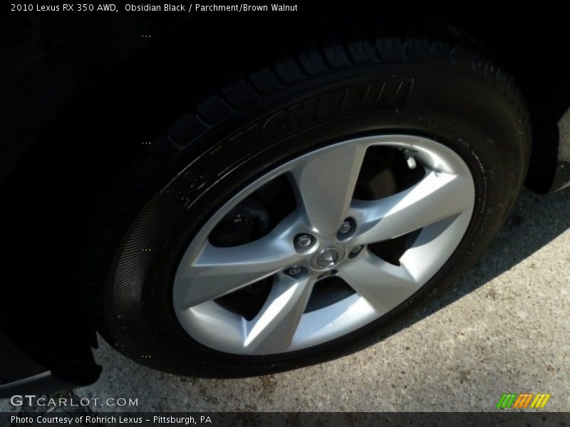 Obsidian Black / Parchment/Brown Walnut 2010 Lexus RX 350 AWD