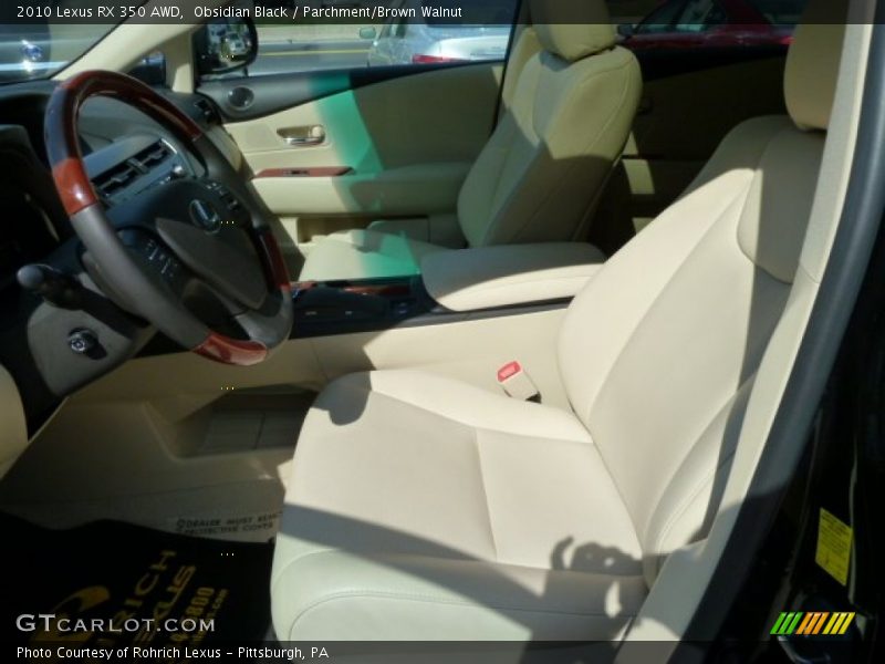 Obsidian Black / Parchment/Brown Walnut 2010 Lexus RX 350 AWD