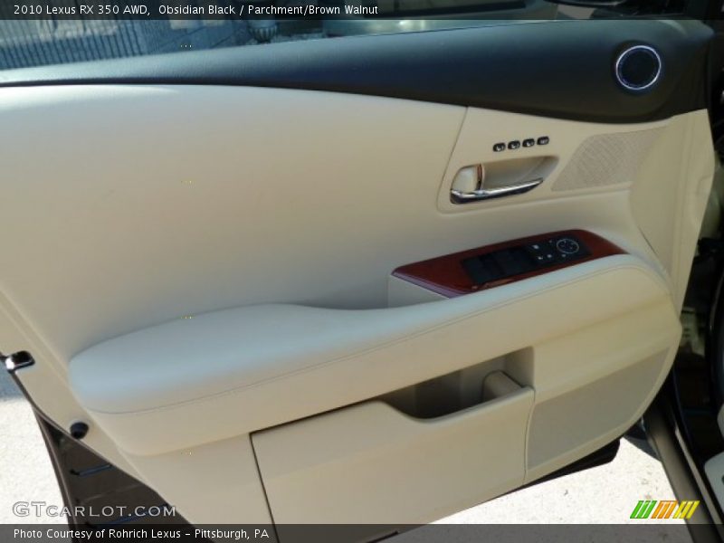 Obsidian Black / Parchment/Brown Walnut 2010 Lexus RX 350 AWD