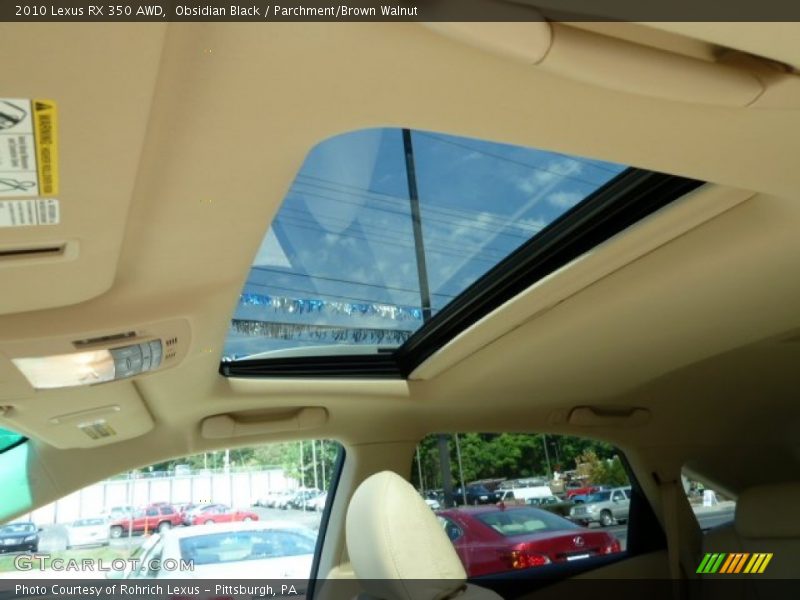 Obsidian Black / Parchment/Brown Walnut 2010 Lexus RX 350 AWD
