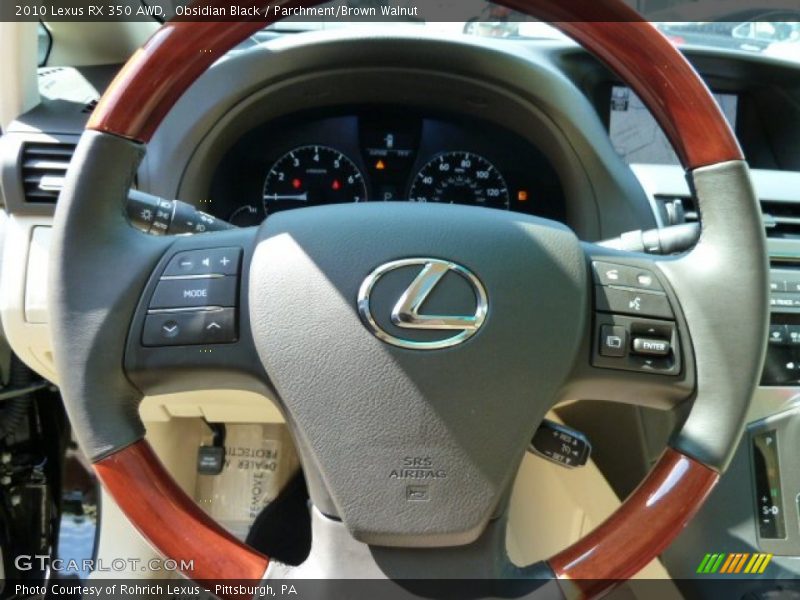 Obsidian Black / Parchment/Brown Walnut 2010 Lexus RX 350 AWD